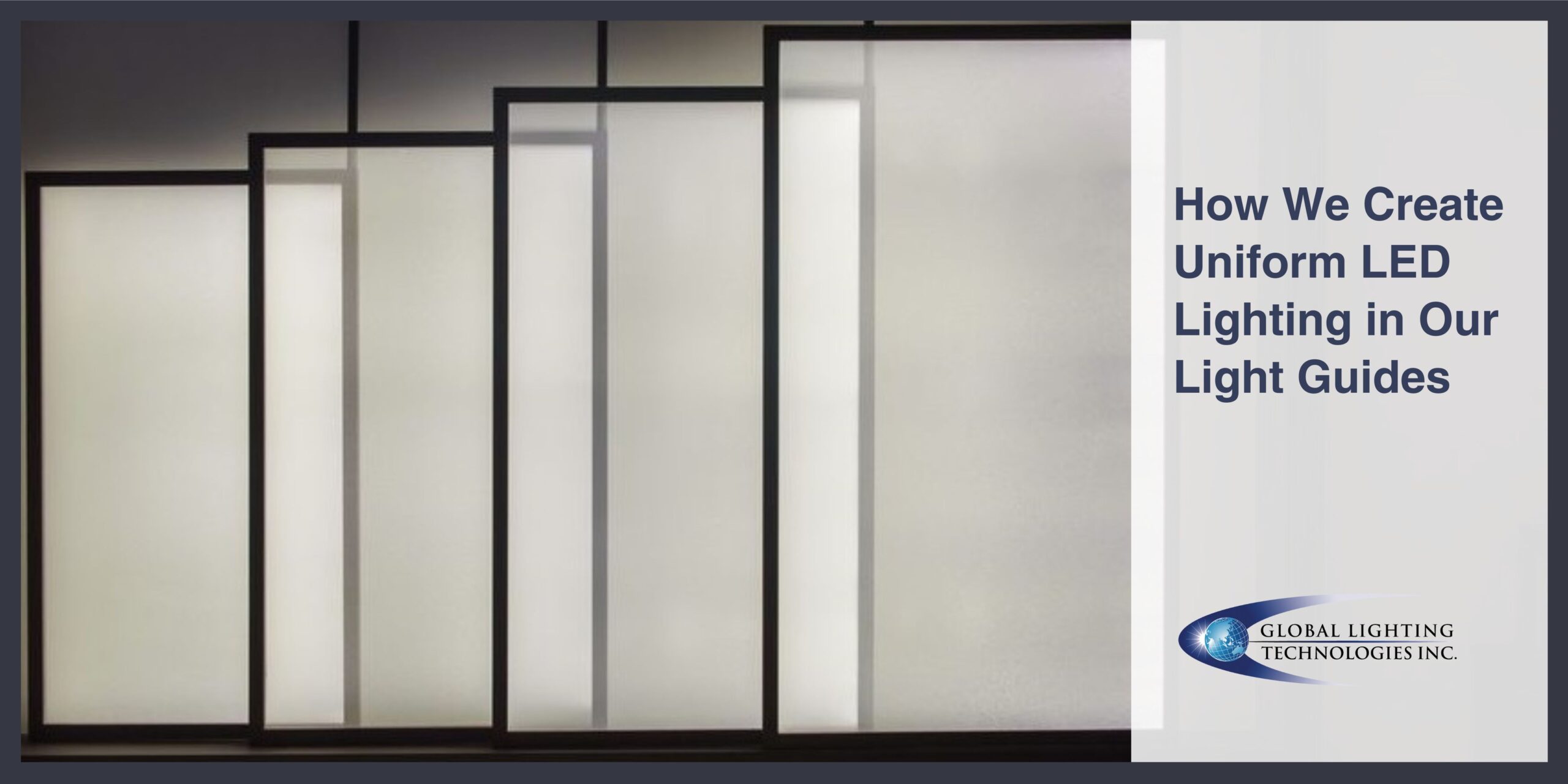 A series of 4 light guides for TV displays