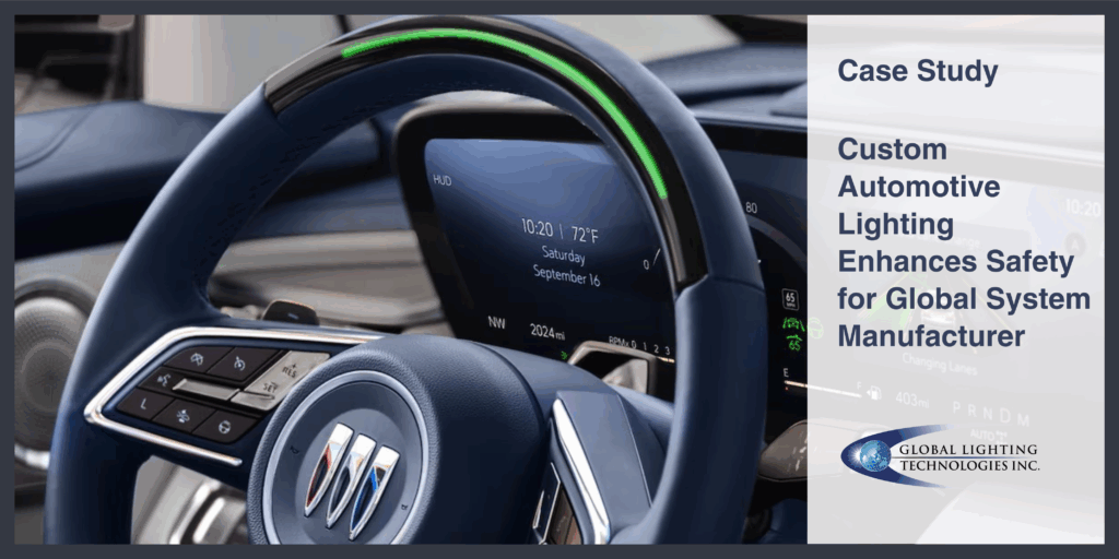steering wheel featuring illuminated components